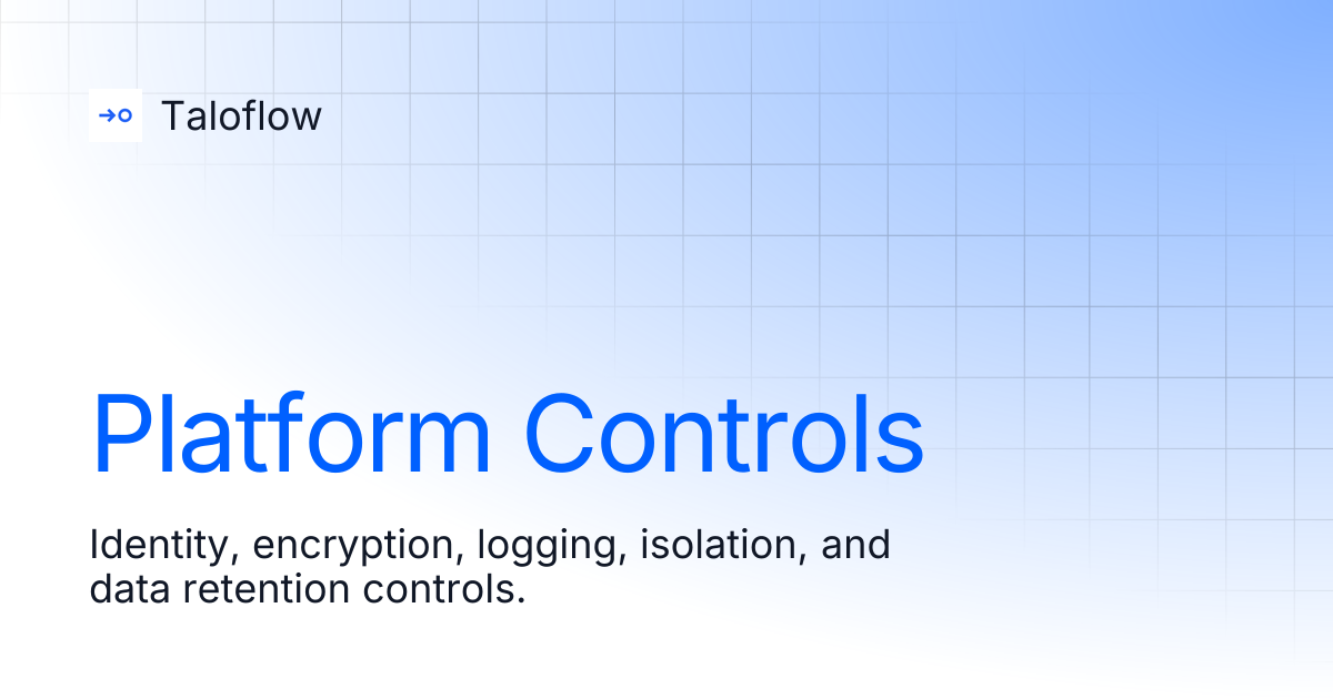 Platform Controls | Taloflow